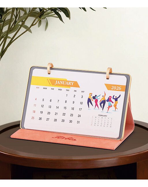 FCG Leathrite Table Calendar – Peach