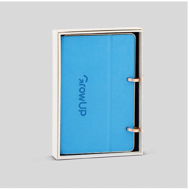 FCG Leathrite Table Calendar with Pen Holder – Blue - Image 1