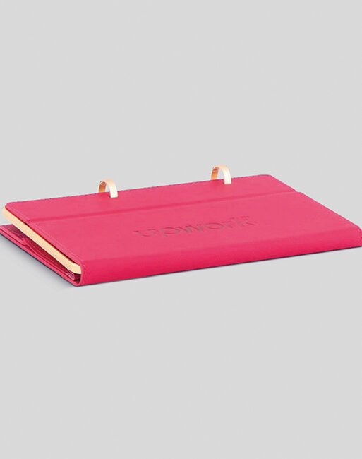 FCG Leathrite Table Calendar with Pen Holder – Pink