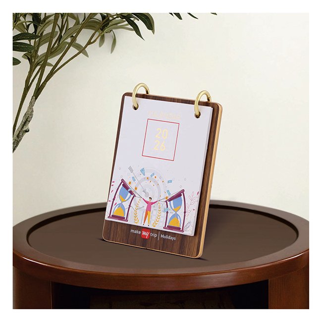 FCG Wooden Table Calendar – Portrait MakeMyTrip Style