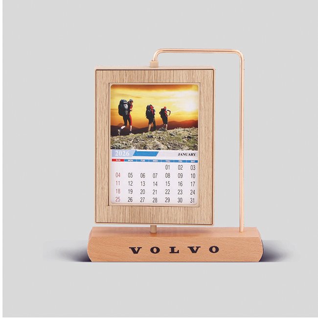FCG Wooden Rotating Frame Table Calendar – Photo Style - Image 2