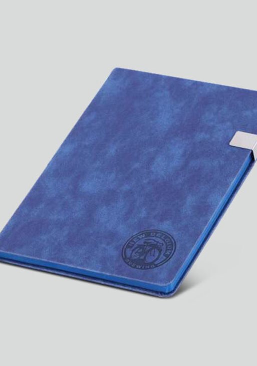 FCG A4 Fabric Notebook with Metal Strap Clasp – Cobalt Blue