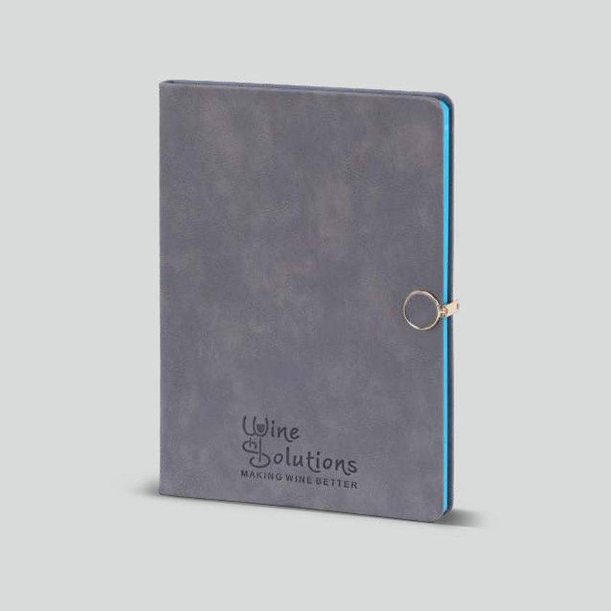 FCG A4 Leatherite Notebook with Ring Clasp – Storm Grey