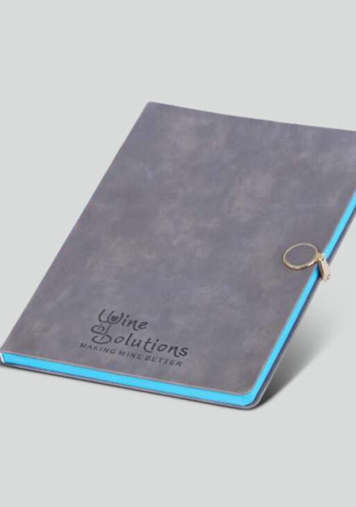 FCG A4 Leatherite Notebook with Ring Clasp – Storm Grey