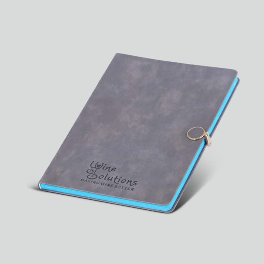 FCG A4 Leatherite Notebook with Ring Clasp – Storm Grey