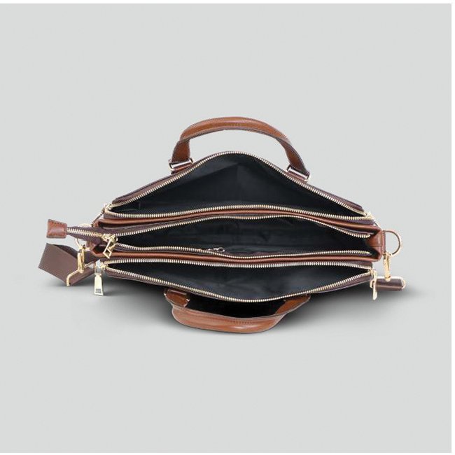 FCG Tote Briefcase Leathrite Brown 12x15 - Image 2